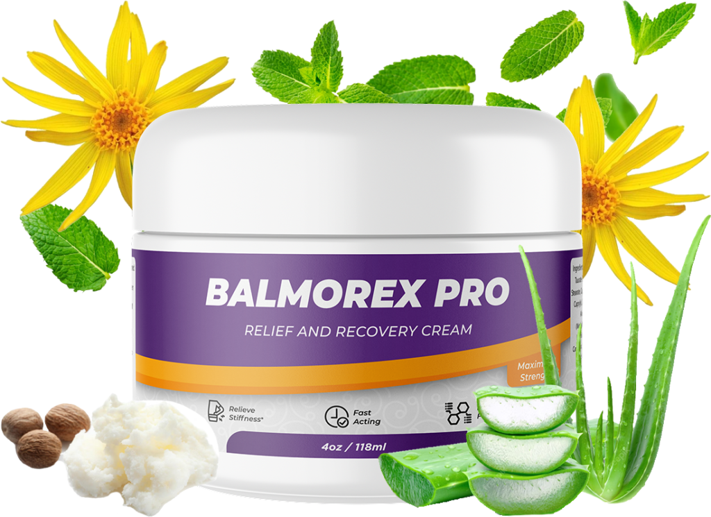 Balmorex Pro Relief and Recovery Cream natural ingredients including arnica and MSM for joint pain relief